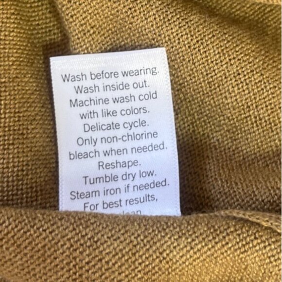 Apt 9 Merino Wool Blend VNeck Sweater Mens Large Camel New Warm Winter - Picture 7 of 9